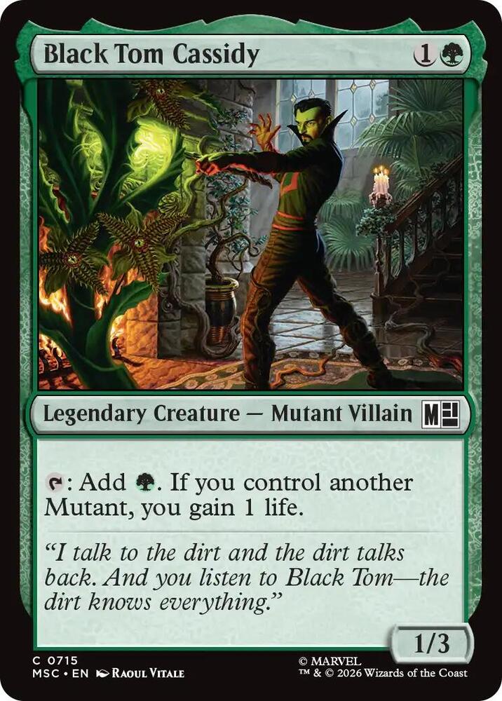 Black Tom Cassidy 715 card from Commander: Marvel Super Heroes