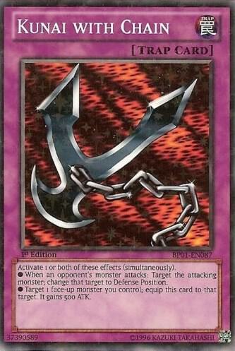 Kunai with Chain (Starfoil) BP01-EN087 card from Battle Pack: Epic Dawn