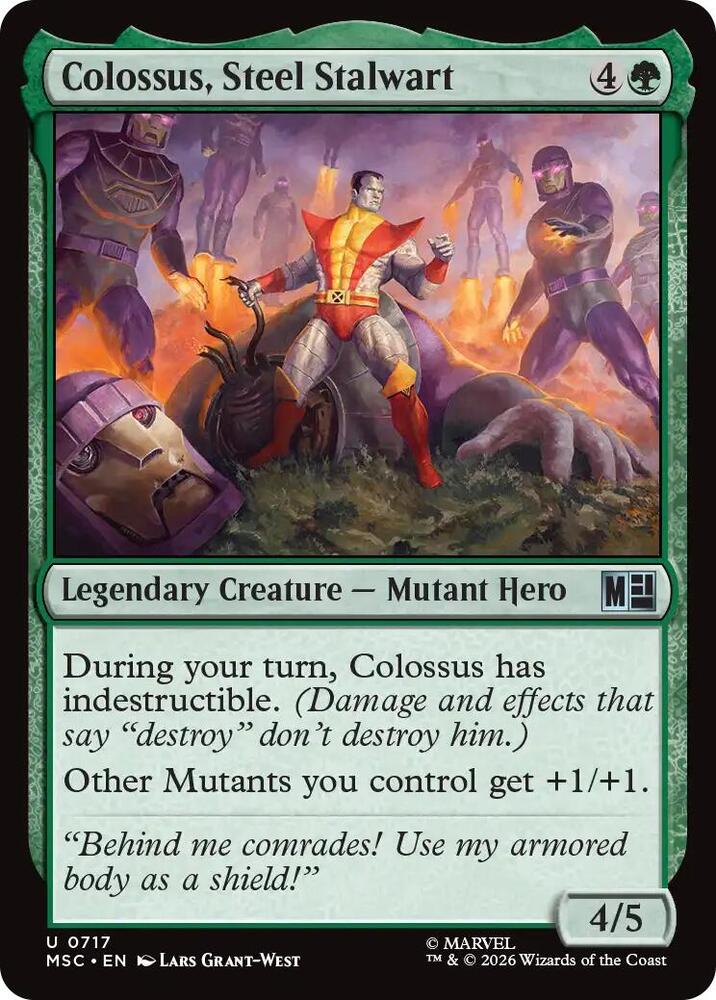 Colossus, Steel Stalwart 717 card from Commander: Marvel Super Heroes