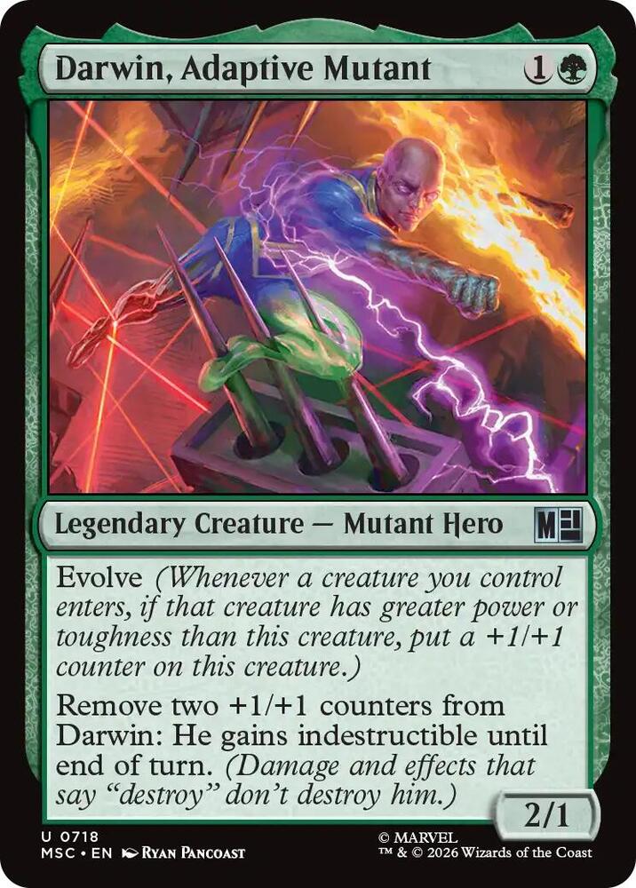 Darwin, Adaptive Mutant 718 card from Commander: Marvel Super Heroes