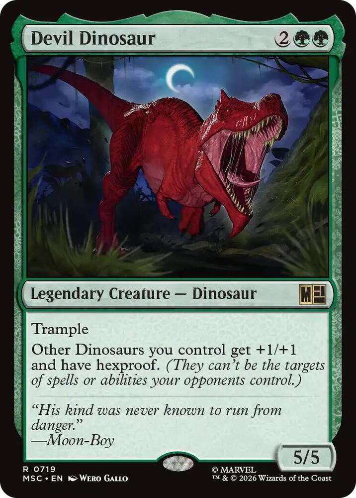 Devil Dinosaur 719 card from Commander: Marvel Super Heroes