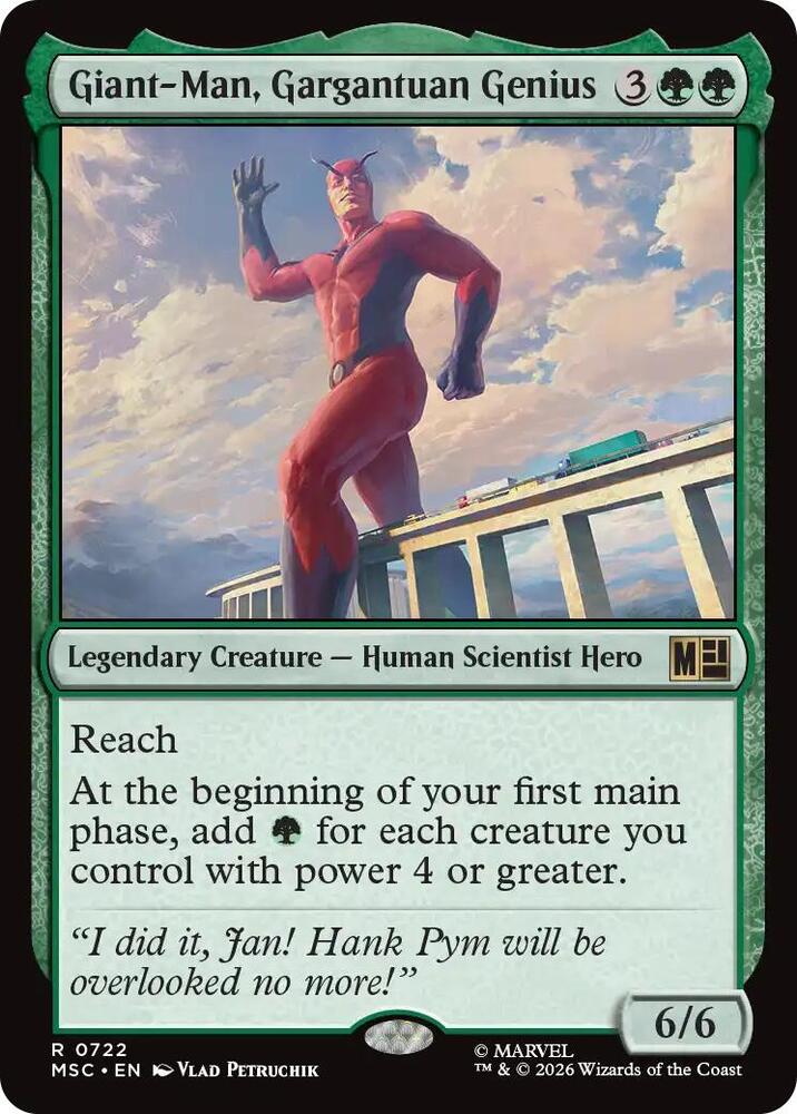 Giant-Man, Gargantuan Genius 722 card from Commander: Marvel Super Heroes