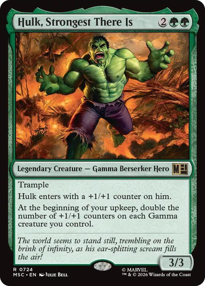 Hulk, Strongest There Is 724 card from Commander: Marvel Super Heroes