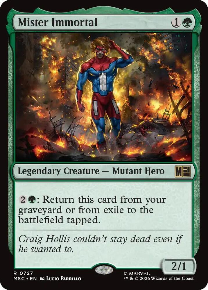 Mister Immortal 727 card from Commander: Marvel Super Heroes