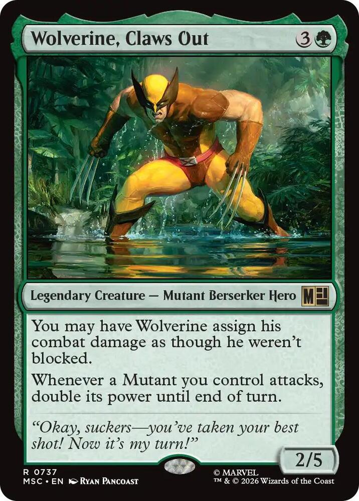 Wolverine, Claws Out 737 card from Commander: Marvel Super Heroes