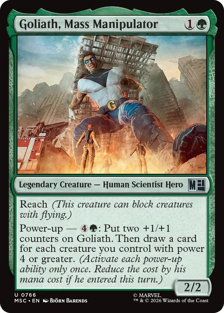 Goliath, Mass Manipulator 766 card from Commander: Marvel Super Heroes