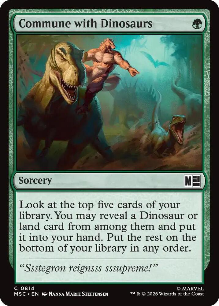 Commune with Dinosaurs 814 card from Commander: Marvel Super Heroes