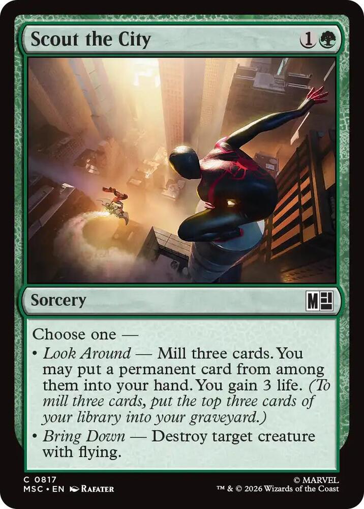 Scout the City 817 card from Commander: Marvel Super Heroes