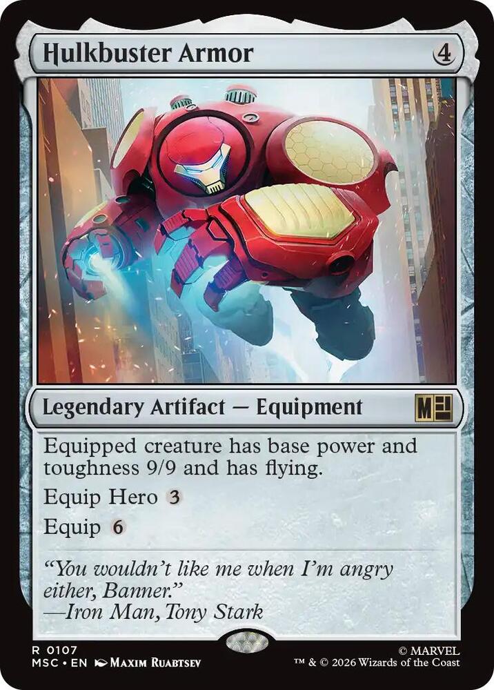Hulkbuster Armor 107 card from Commander: Marvel Super Heroes