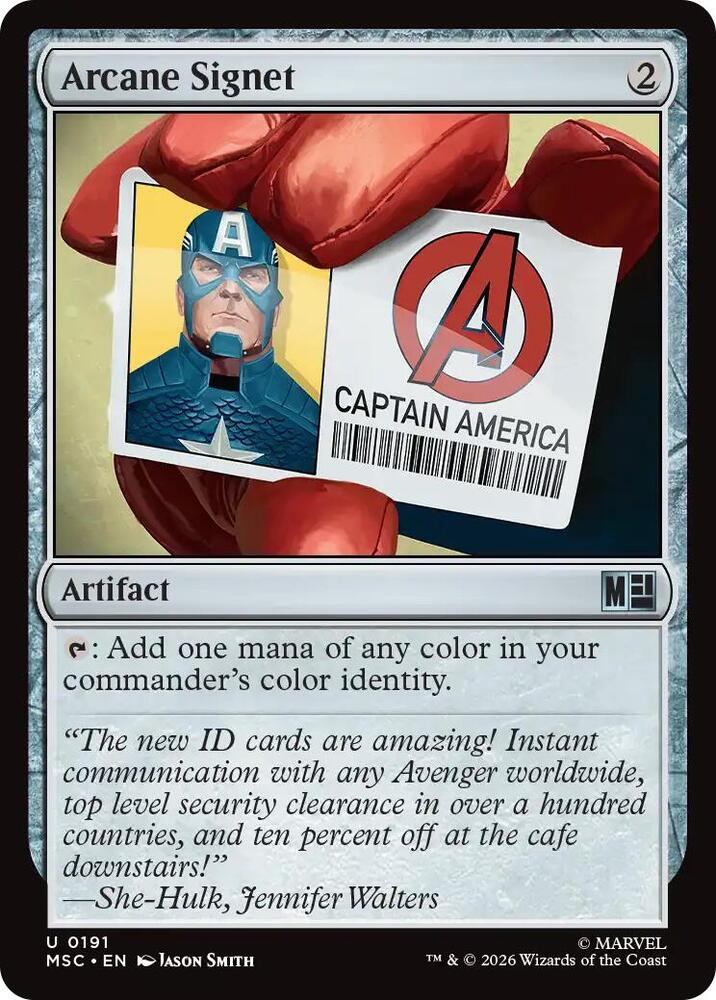 Arcane Signet 191 card from Commander: Marvel Super Heroes