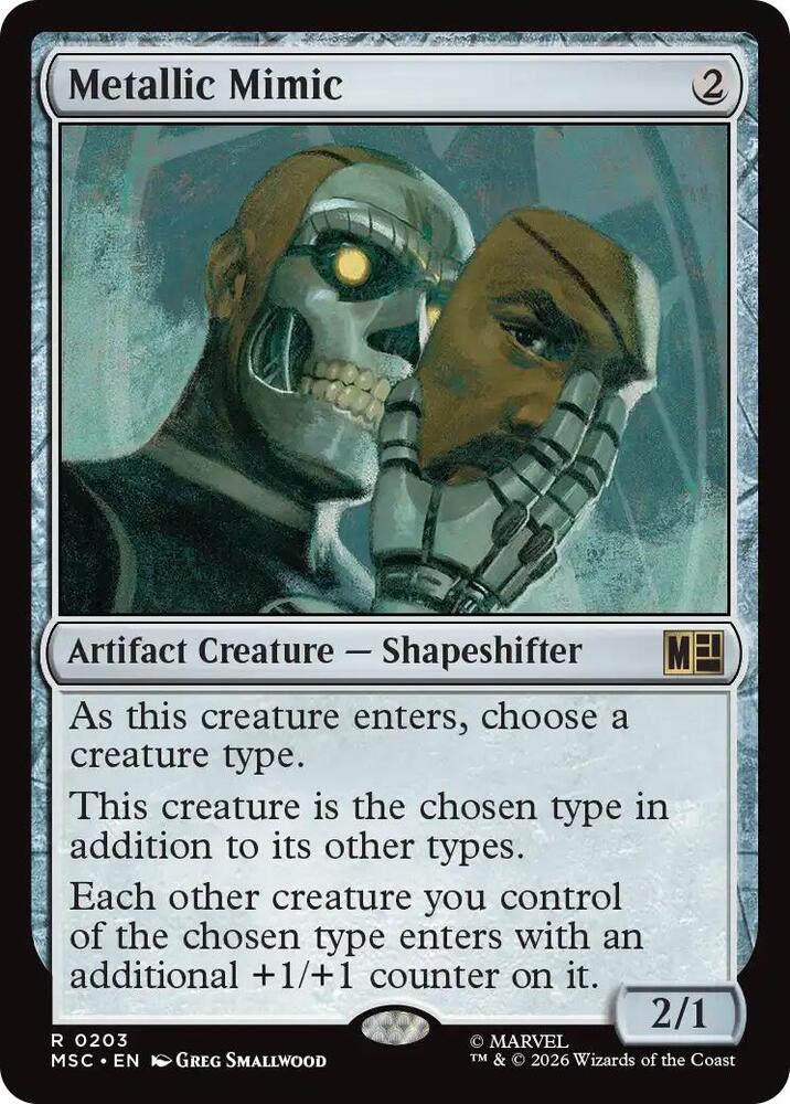 Metallic Mimic 203 card from Commander: Marvel Super Heroes