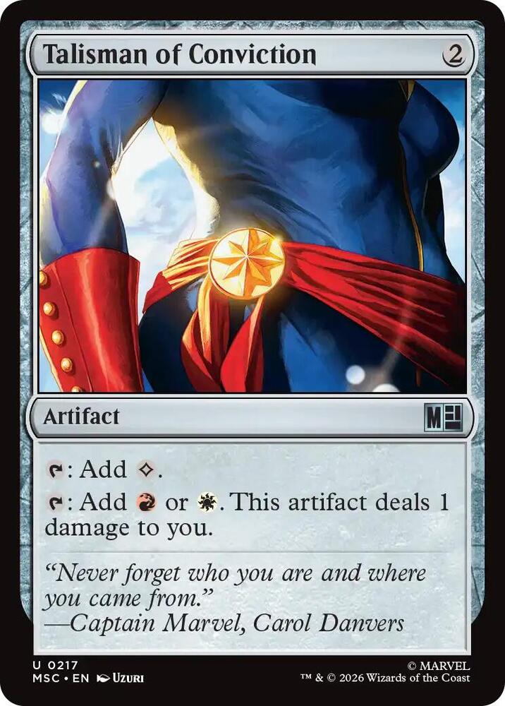 Talisman of Conviction 217 card from Commander: Marvel Super Heroes