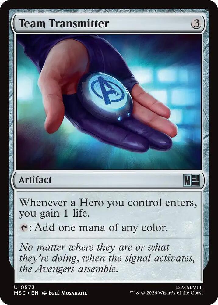 Team Transmitter 573 card from Commander: Marvel Super Heroes