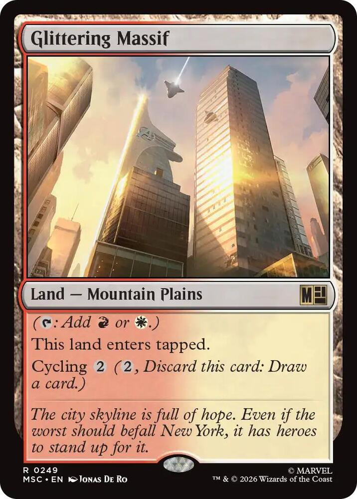 Glittering Massif 249 card from Commander: Marvel Super Heroes