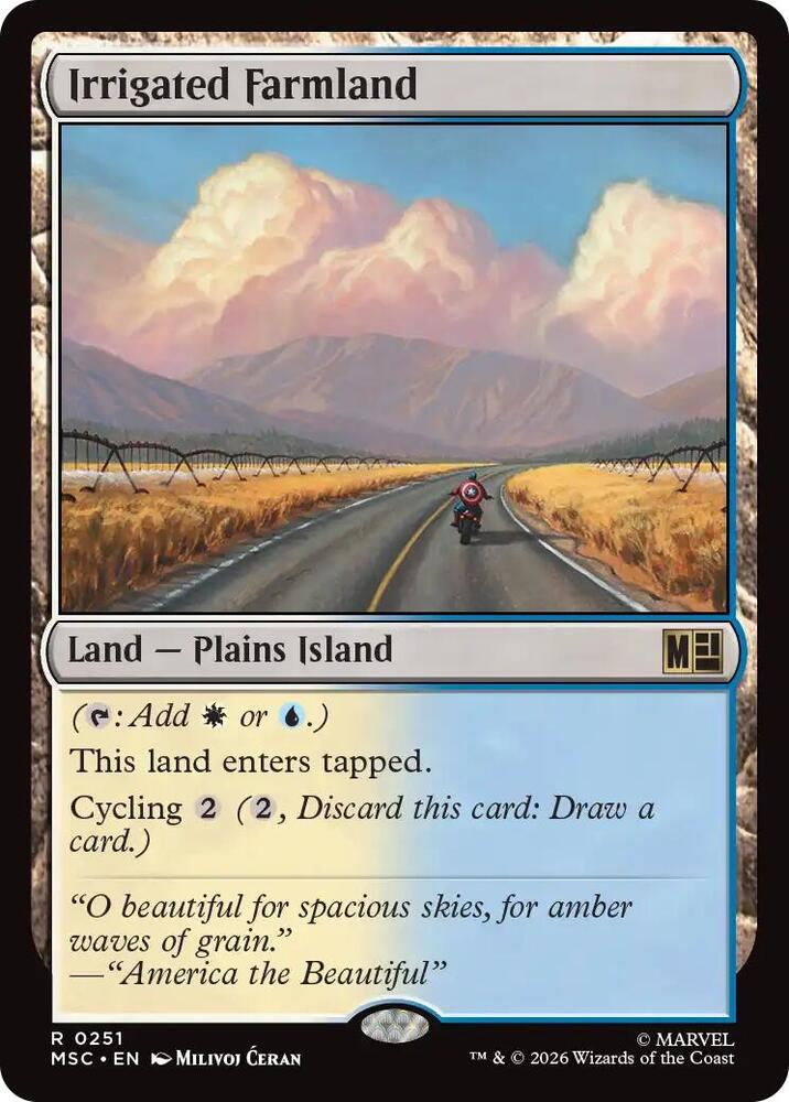 Irrigated Farmland 251 card from Commander: Marvel Super Heroes