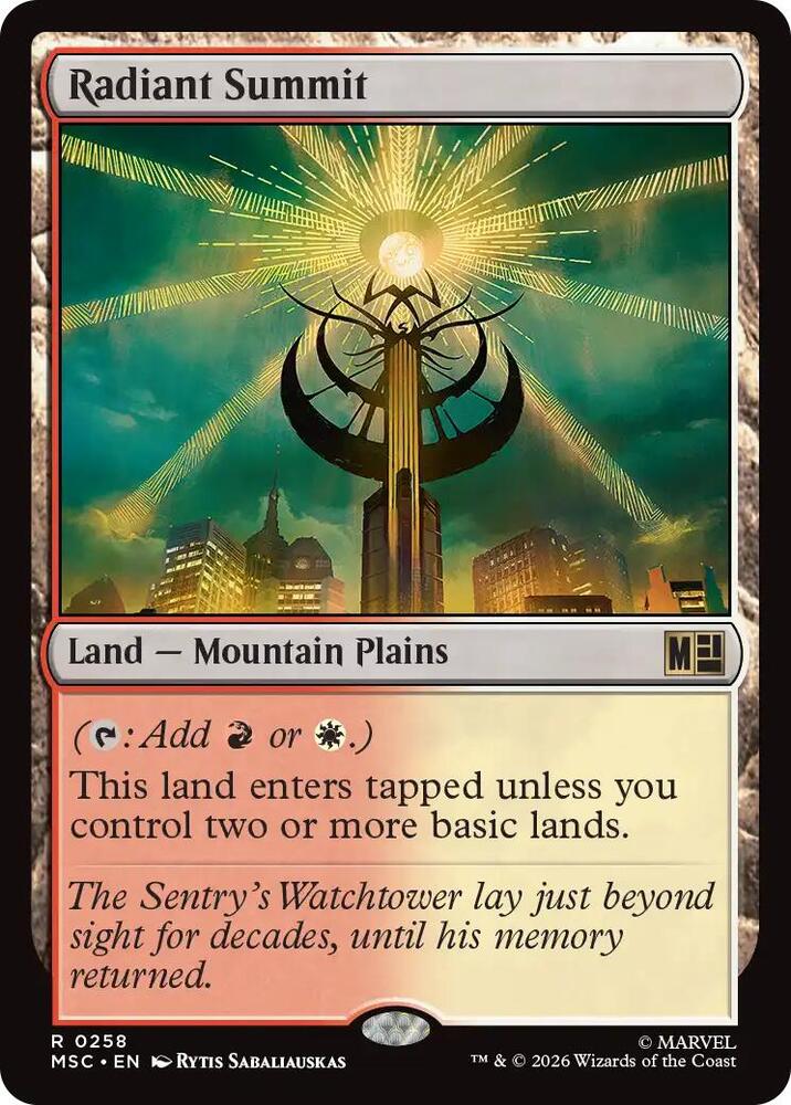 Radiant Summit 258 card from Commander: Marvel Super Heroes