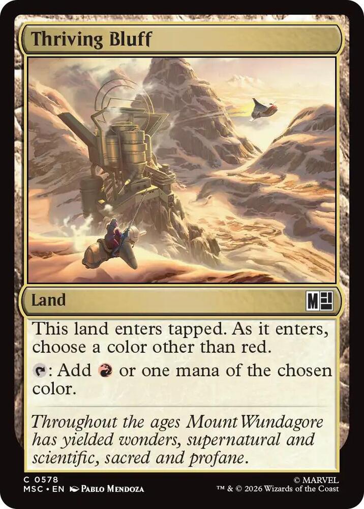 Thriving Bluff 578 card from Commander: Marvel Super Heroes