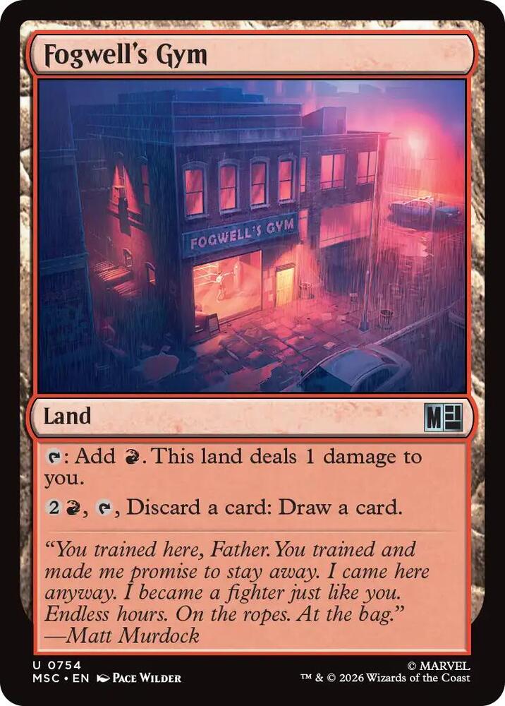 Fogwell's Gym 754 card from Commander: Marvel Super Heroes