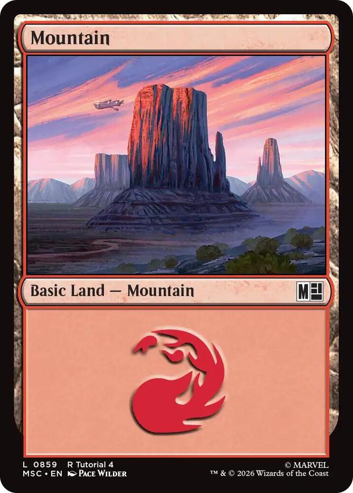 Mountain 859 card from Commander: Marvel Super Heroes