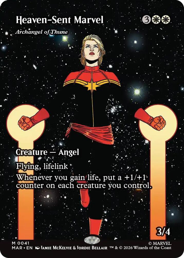 Heaven-Sent Marvel - Archangel of Thune (Borderless) 41 card from Marvel Universe Eternal-Legal