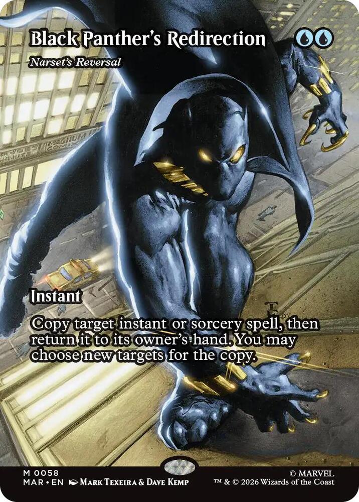 Black Panther's Redirection - Narset's Reversal (Borderless) 58 card from Marvel Universe Eternal-Legal