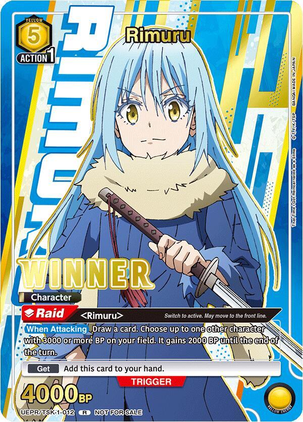 Rimuru (Winner) UEPR/TSK-1-012 card from Union Arena Promotion Cards