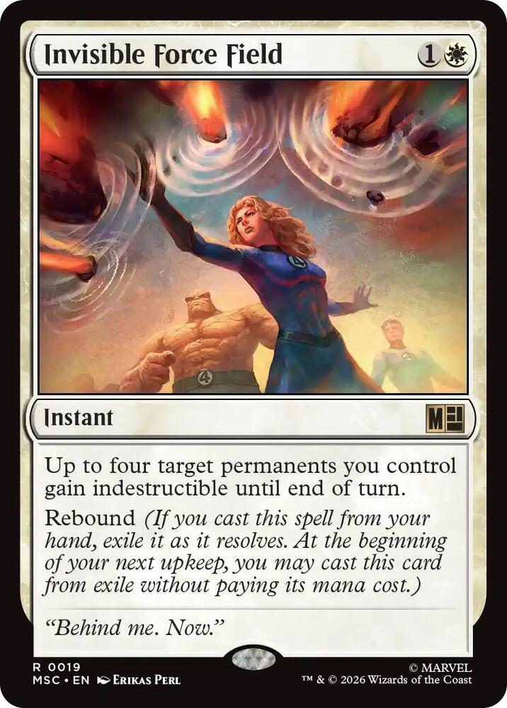 Invisible Force Field (Surge Foil) 19 card from Commander: Marvel Super Heroes