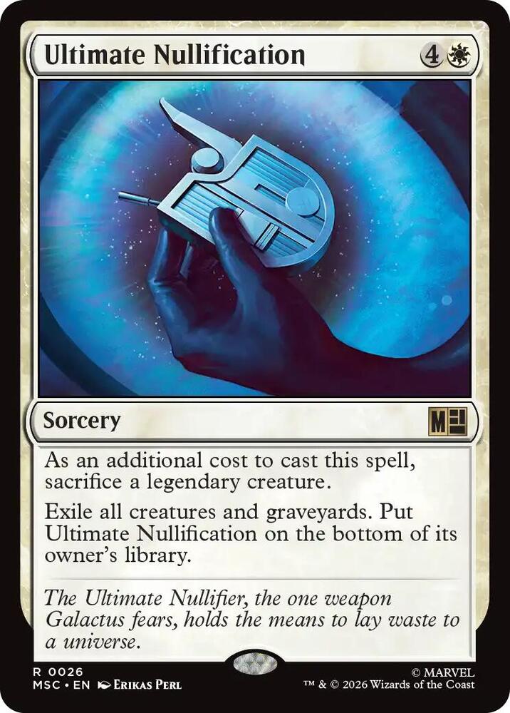 Ultimate Nullification 26 card from Commander: Marvel Super Heroes