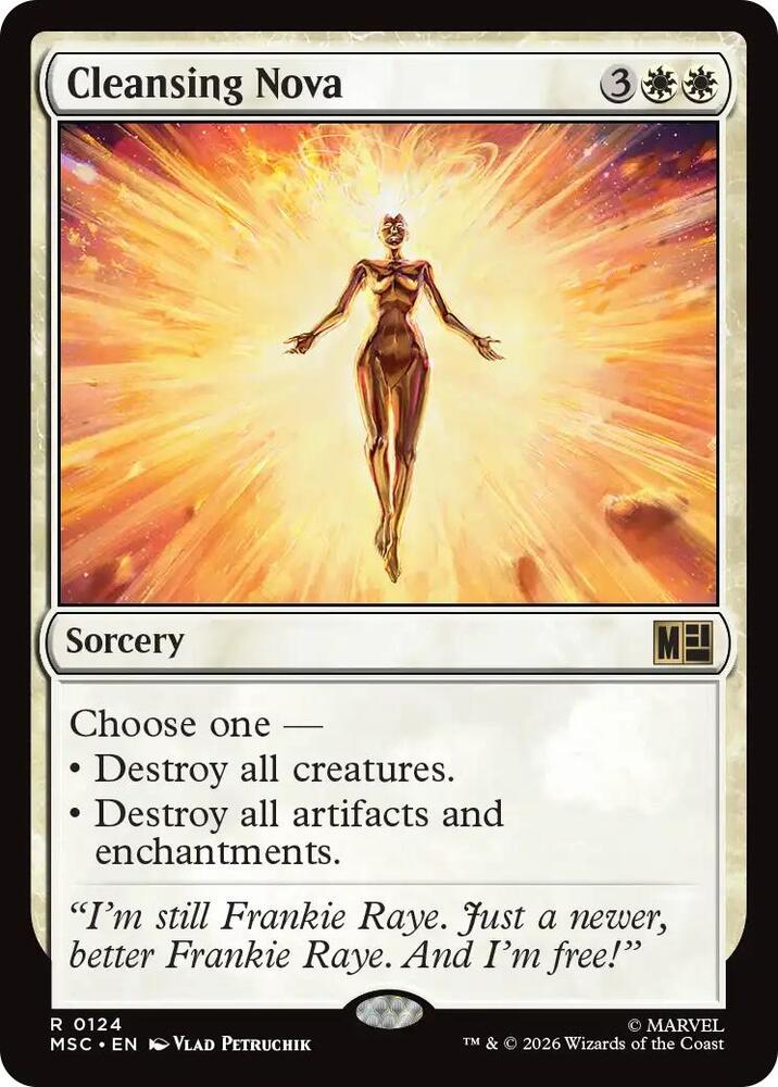 Cleansing Nova (Surge Foil) 124 card from Commander: Marvel Super Heroes