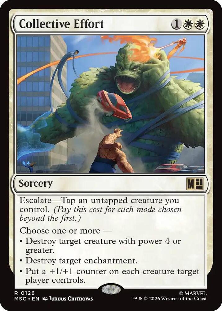 Collective Effort 126 card from Commander: Marvel Super Heroes