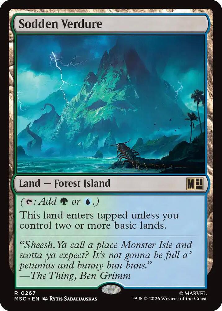 Sodden Verdure 267 card from Commander: Marvel Super Heroes