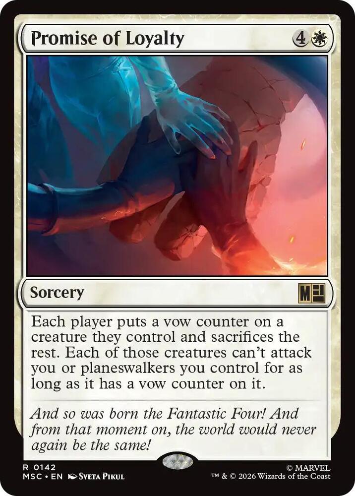 Promise of Loyalty 142 card from Commander: Marvel Super Heroes