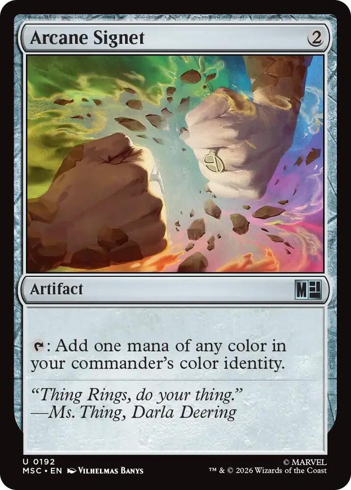 Arcane Signet 192 card from Commander: Marvel Super Heroes
