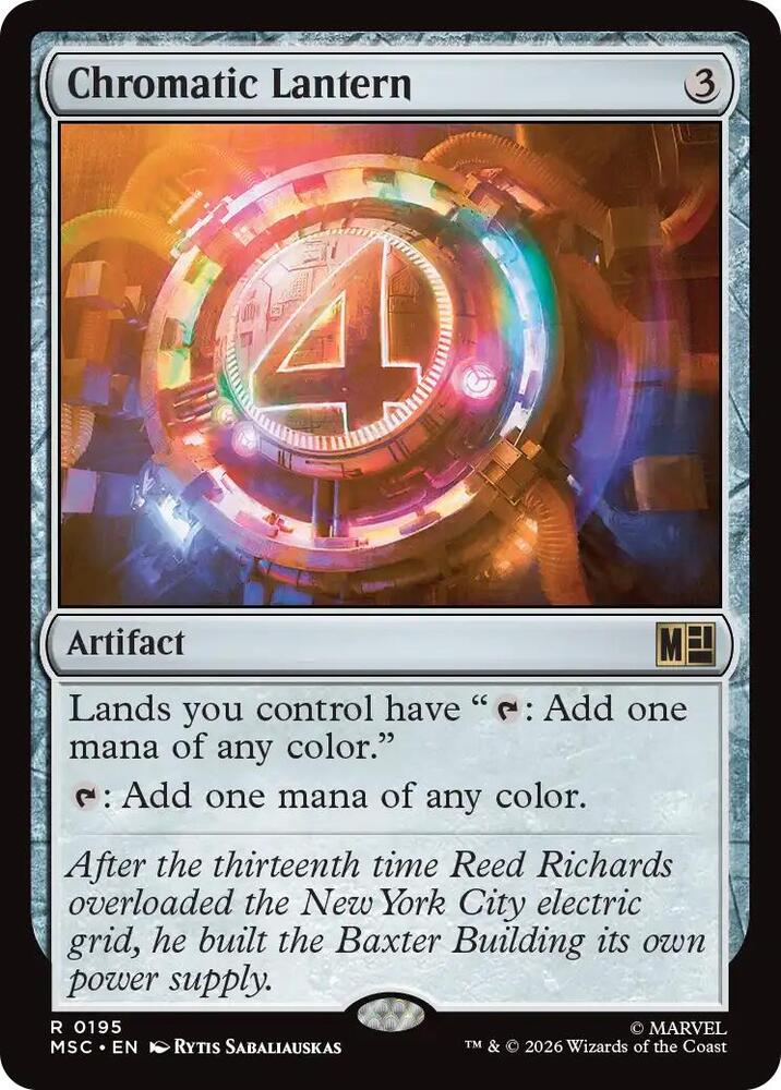 Chromatic Lantern 195 card from Commander: Marvel Super Heroes