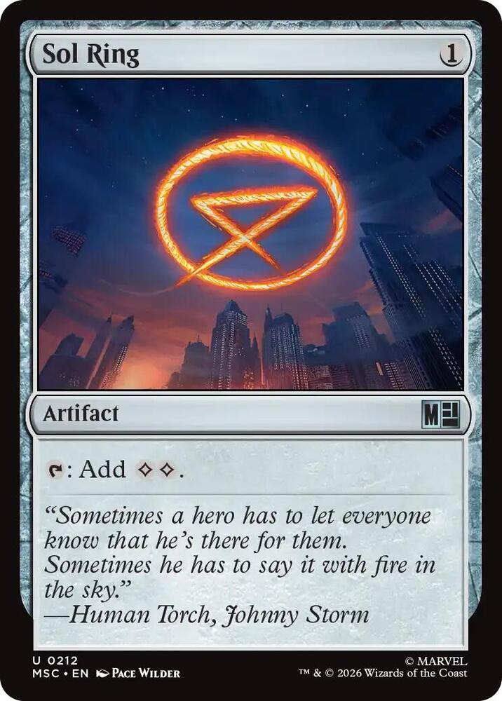 Sol Ring (Surge Foil) 212 card from Commander: Marvel Super Heroes