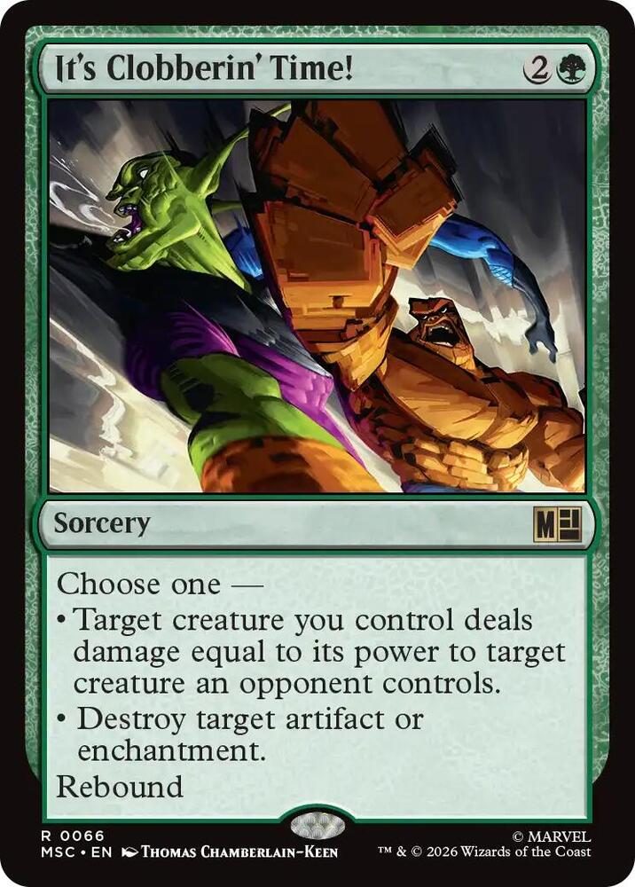It's Clobberin' Time! 66 card from Commander: Marvel Super Heroes