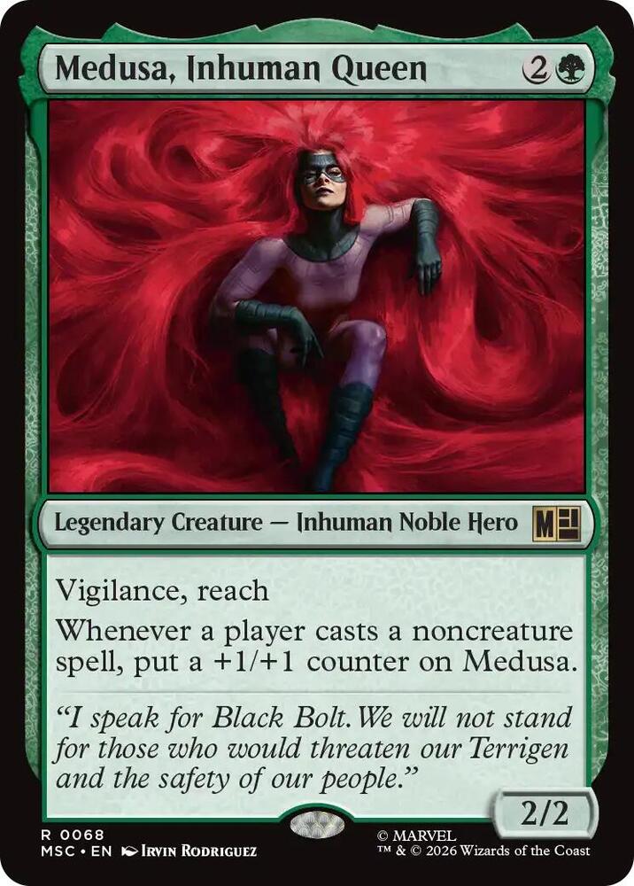 Medusa, Inhuman Queen (Surge Foil) 68 card from Commander: Marvel Super Heroes