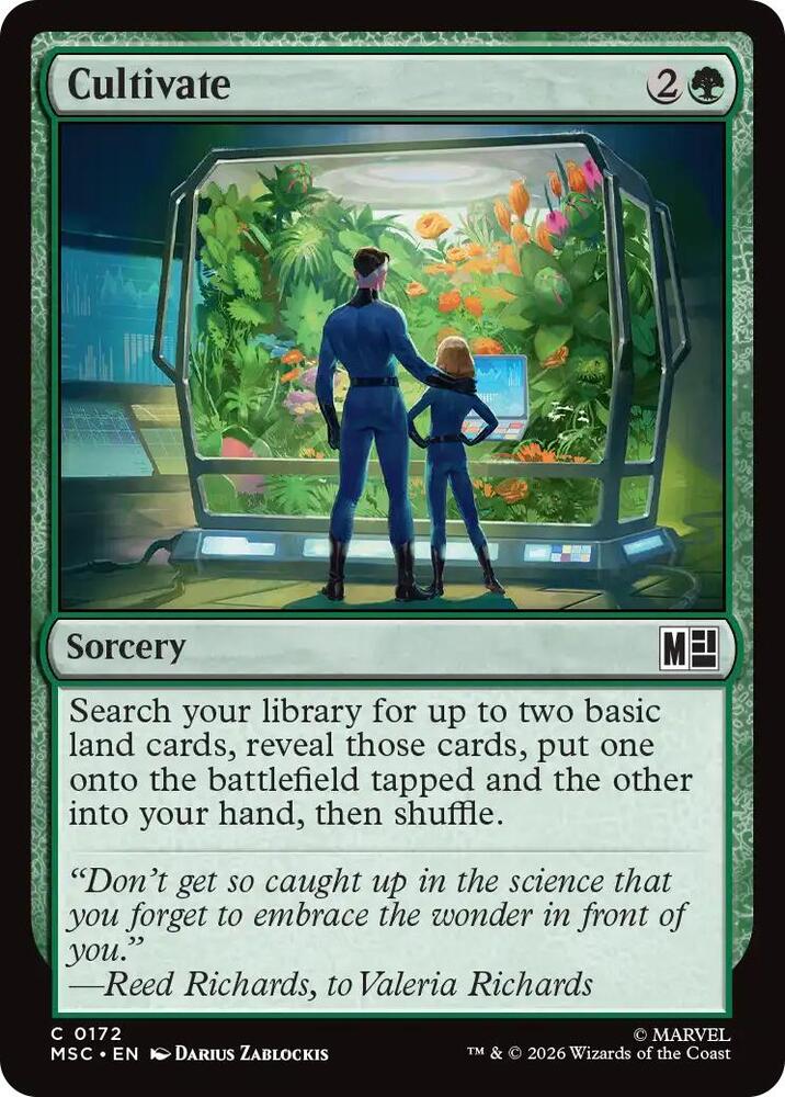 Cultivate (Surge Foil) 172 card from Commander: Marvel Super Heroes