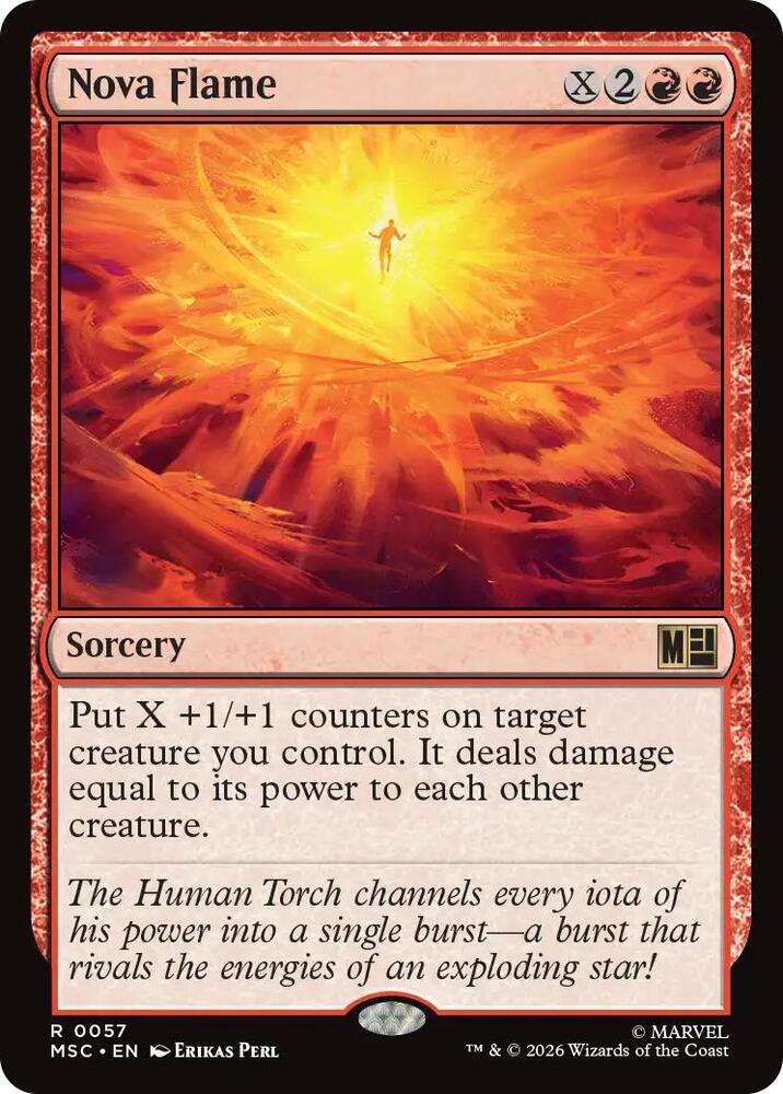 Nova Flame (Surge Foil) 57 card from Commander: Marvel Super Heroes