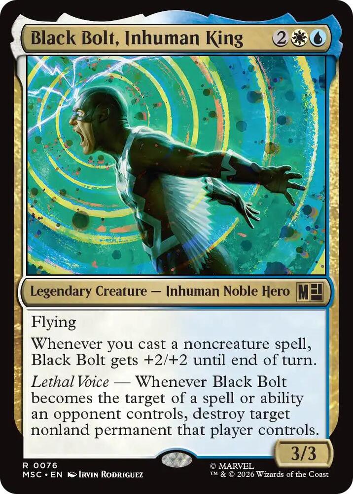 Black Bolt, Inhuman King 76 card from Commander: Marvel Super Heroes