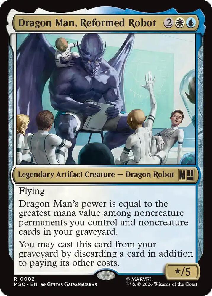 Dragon Man, Reformed Robot 82 card from Commander: Marvel Super Heroes