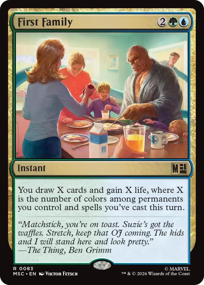 First Family 83 card from Commander: Marvel Super Heroes