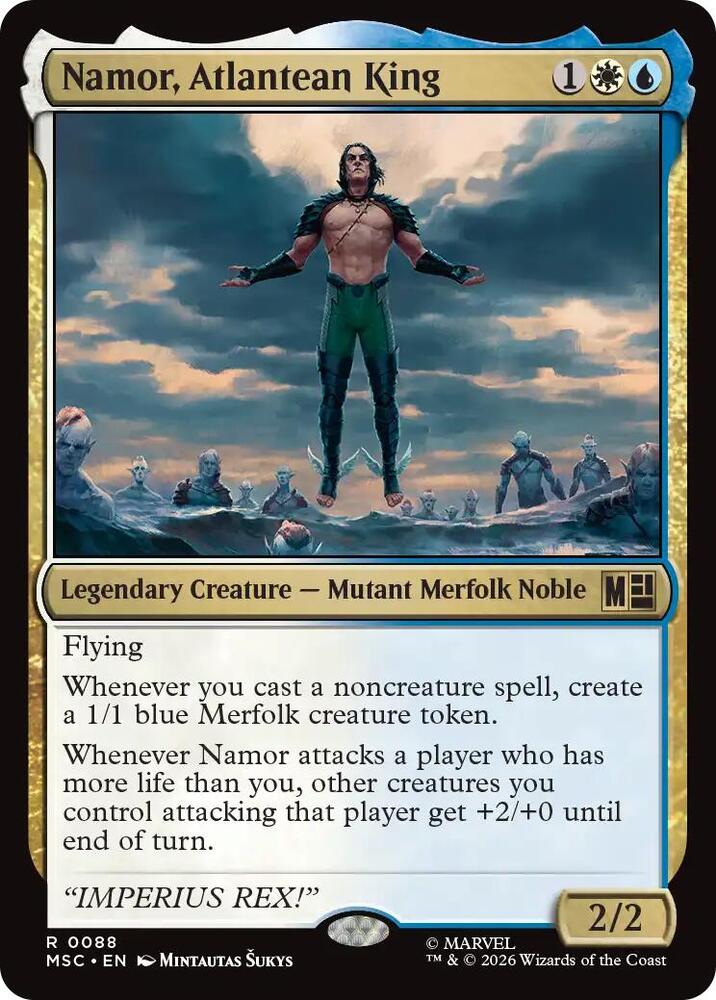 Namor, Atlantean King 88 card from Commander: Marvel Super Heroes