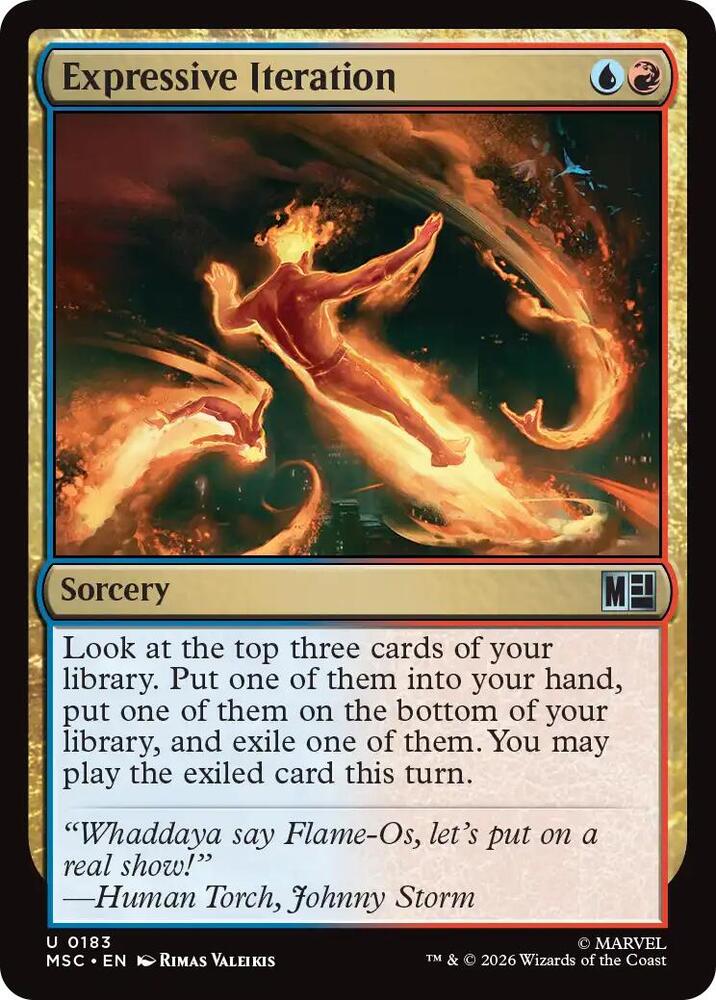 Expressive Iteration (Surge Foil) 183 card from Commander: Marvel Super Heroes