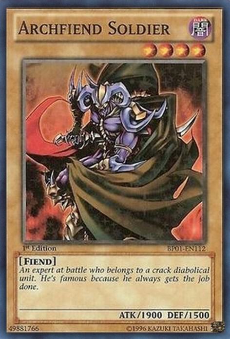 Archfiend Soldier (Starfoil) BP01-EN112 card from Battle Pack: Epic Dawn