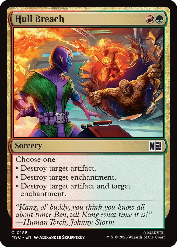 Hull Breach 185 card from Commander: Marvel Super Heroes