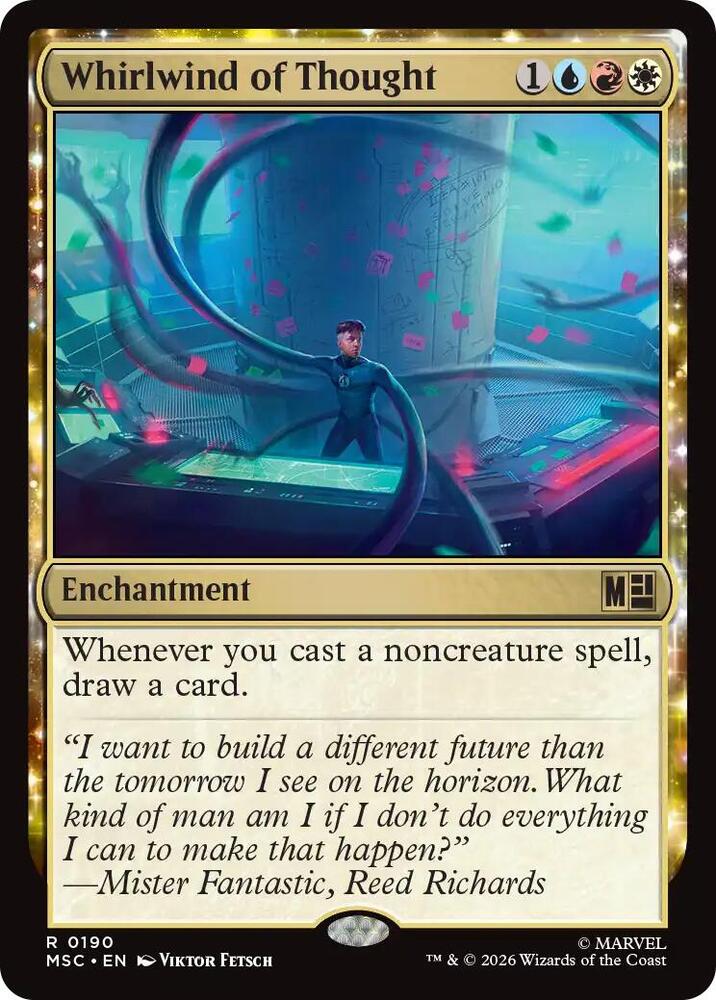 Whirlwind of Thought (Surge Foil) 190 card from Commander: Marvel Super Heroes