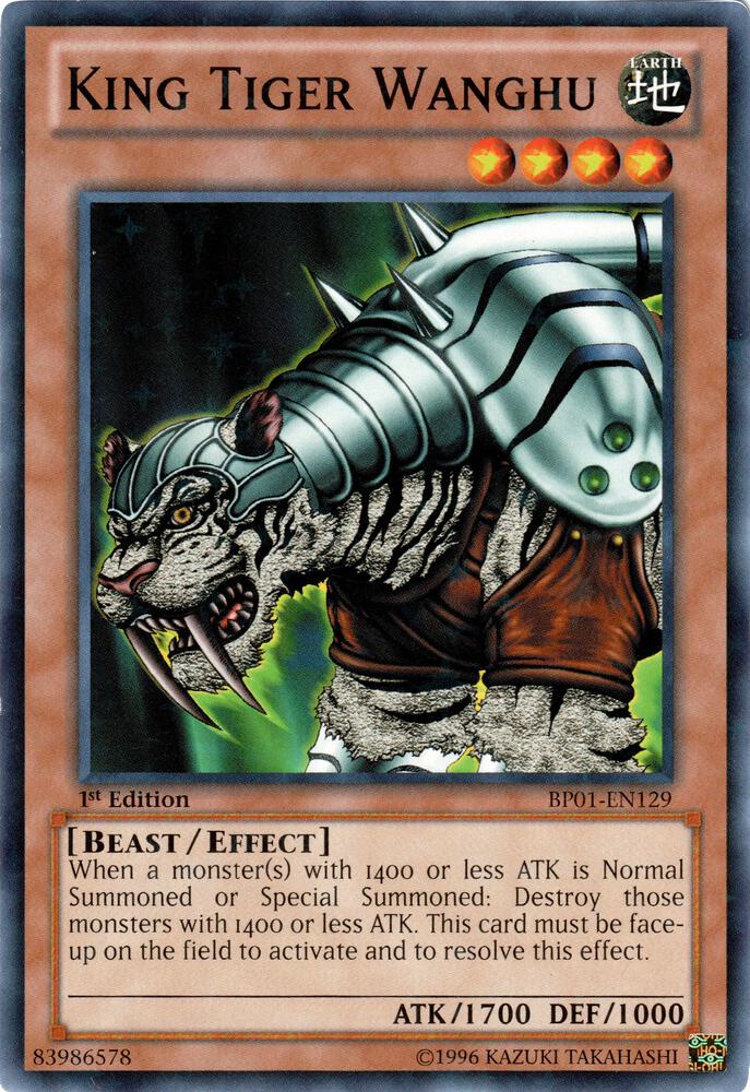 King Tiger Wanghu (Starfoil) BP01-EN129 card from Battle Pack: Epic Dawn