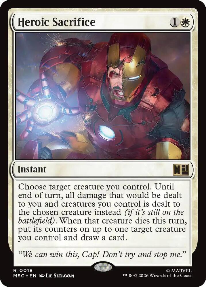 Heroic Sacrifice (Surge Foil) 18 card from Commander: Marvel Super Heroes