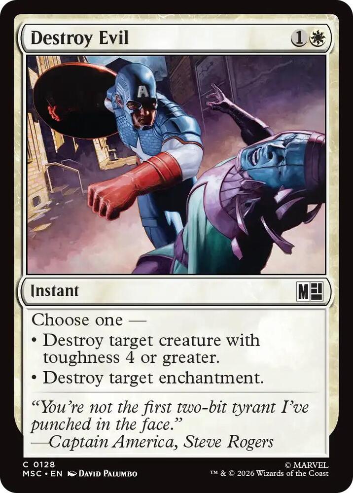Destroy Evil (Surge Foil) 128 card from Commander: Marvel Super Heroes